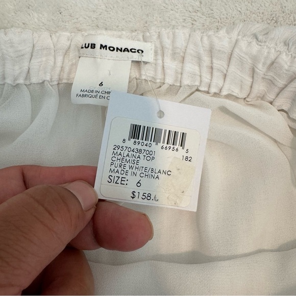 Club Monaco Malaina Off Shoulder Puffed Sleeve Top size 6 - Picture 8 of 16